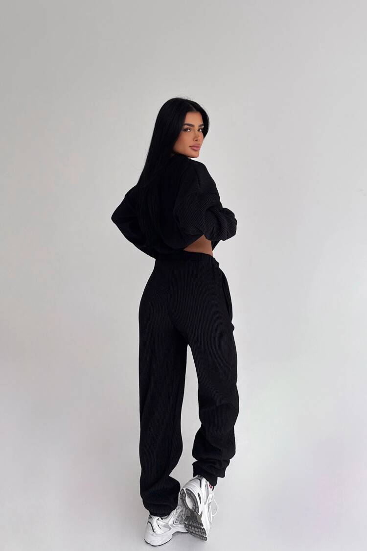 Oversized Fit Striped Jogger Set