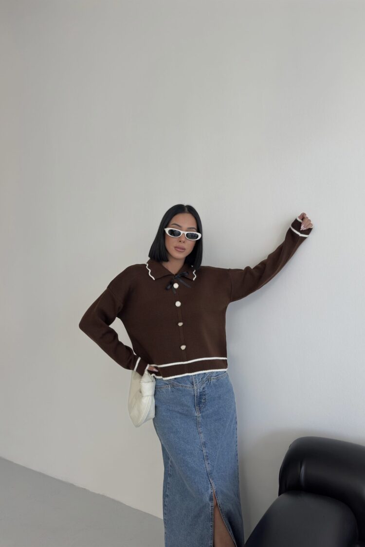 Casual Sweater With Notched Neck - Brand: My Fashion - Women & Kids, Baby Clothes Wholesale - Globality Store