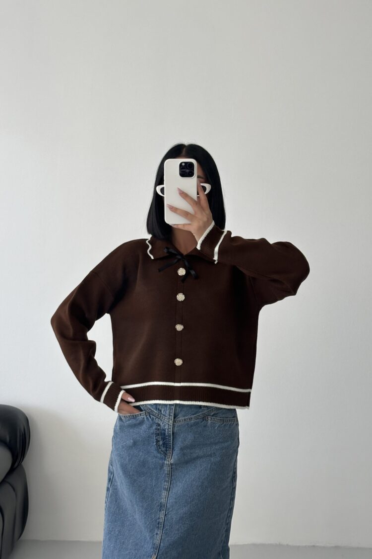 Casual Sweater With Notched Neck