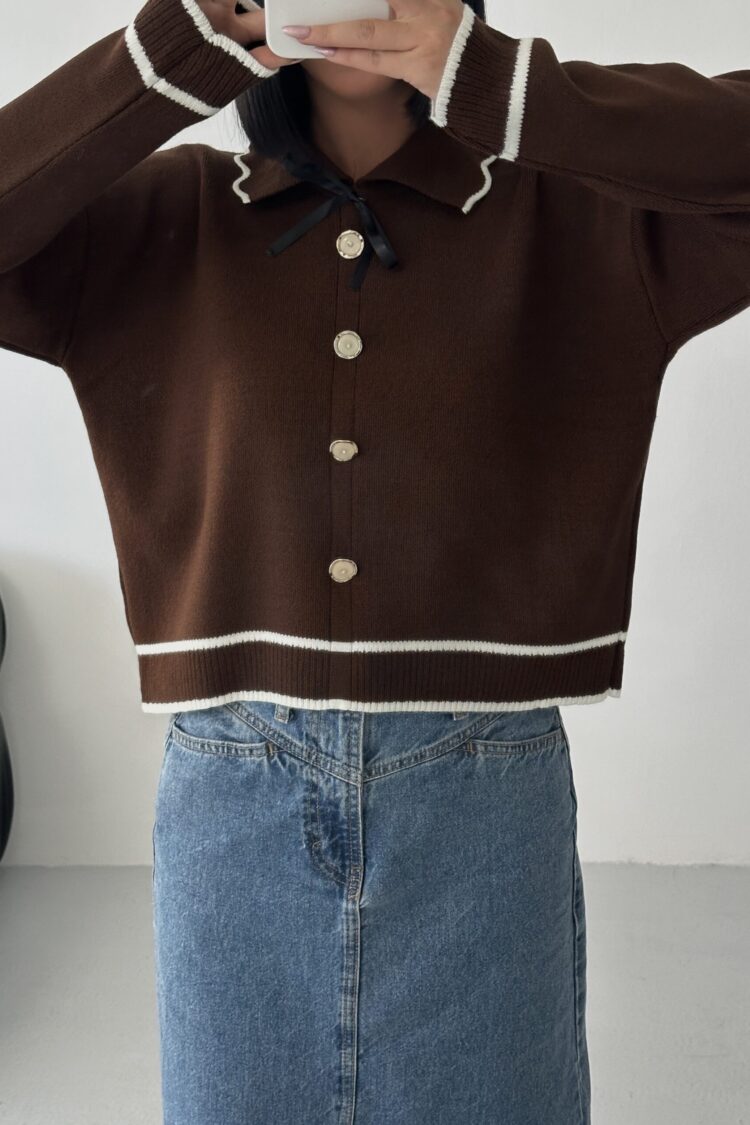 Casual Sweater With Notched Neck