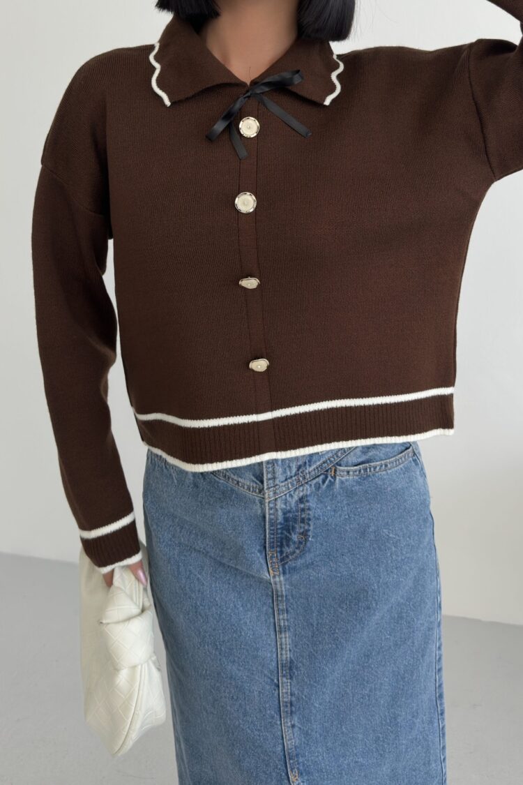 Casual Sweater With Notched Neck