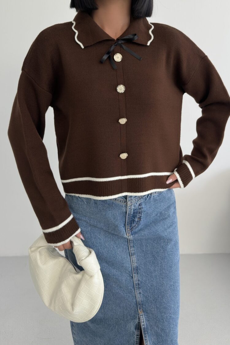 Casual Sweater With Notched Neck