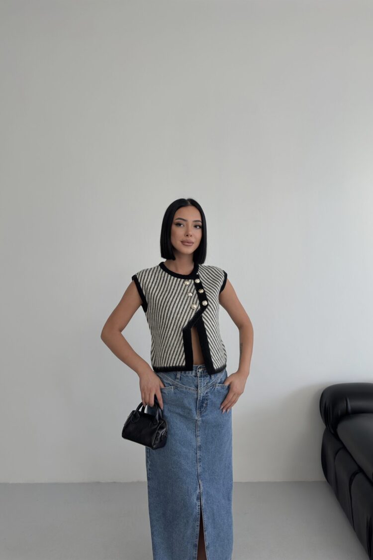 Striped Slim Fit Casual Vest - Brand: My Fashion - Women & Kids, Baby Clothes Wholesale - Globality Store