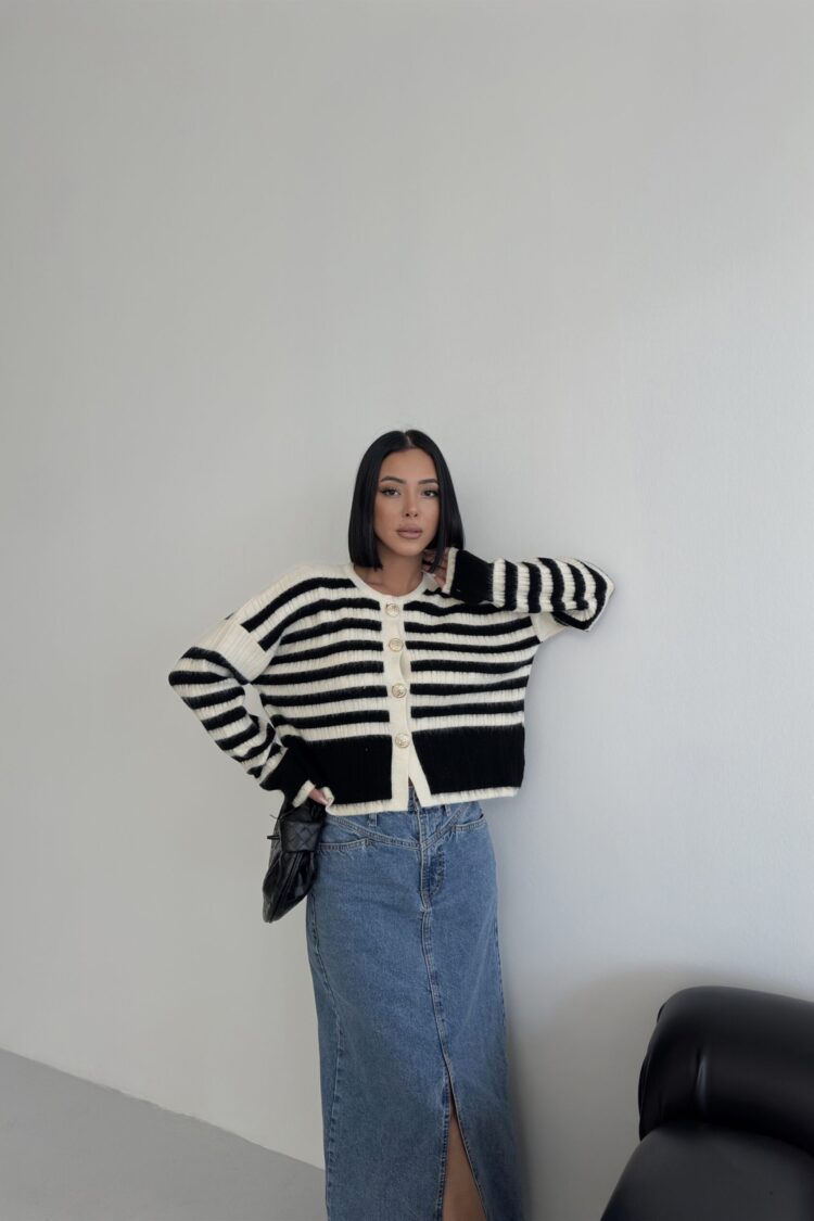 Striped Oversized Crop Cardigan - Brand: My Fashion - Women & Kids, Baby Clothes Wholesale - Globality Store