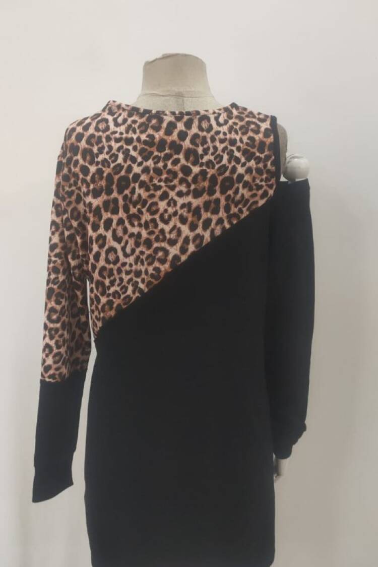 Black Casual Sexy Mini Shift Dress With Bell Sleeves
