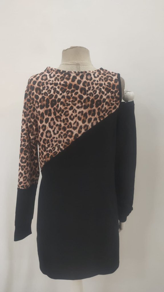 Black Casual Sexy Mini Shift Dress With Bell Sleeves