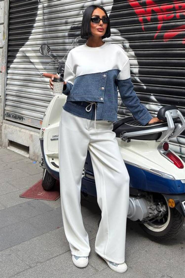 White Casual Streetwear Set - Brand: Sobe Istanbul - Women & Kids, Baby Clothes Wholesale - Globality Store