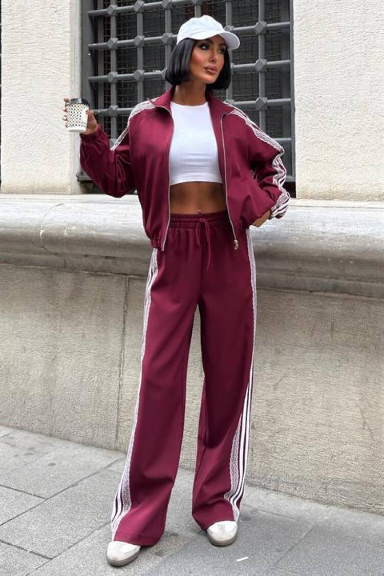Stripe And Lace Detailed Sports Suit - Brand: Sobe Istanbul - Women & Kids, Baby Clothes Wholesale - Globality Store
