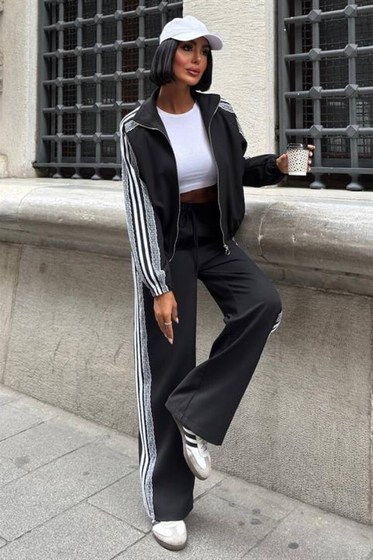 Casual Sport Streetwear Zip Up Set