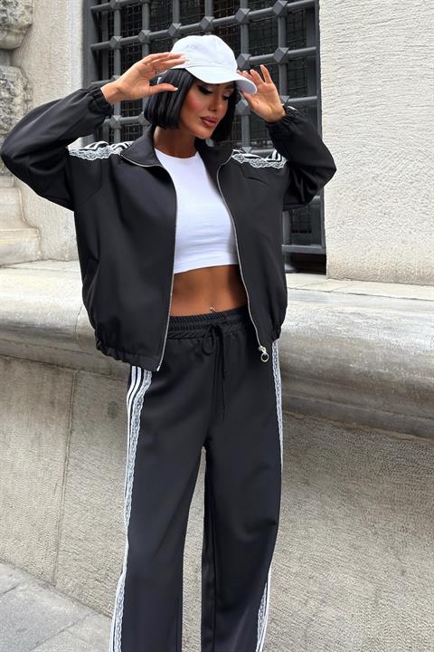 Casual Sport Streetwear Zip Up Set