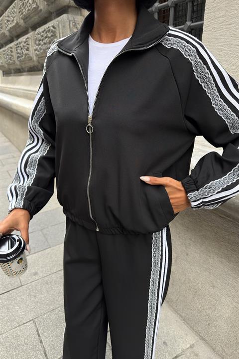 Casual Sport Streetwear Zip Up Set