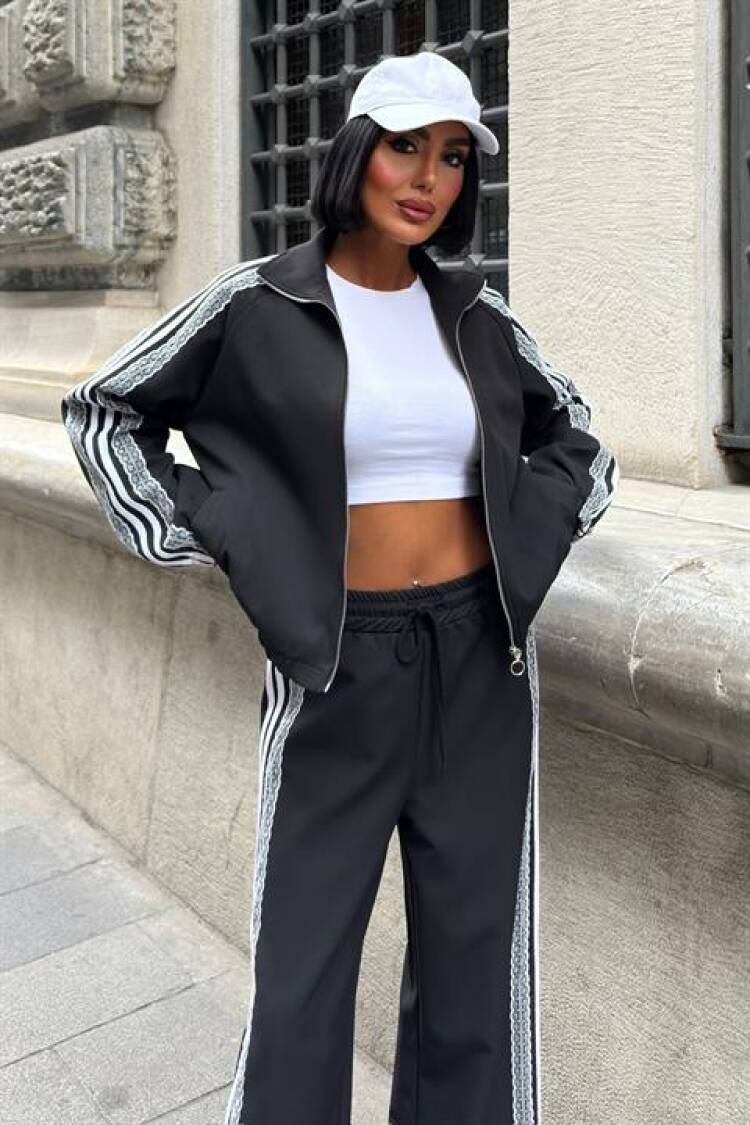 Casual Sport Streetwear Zip Up Set