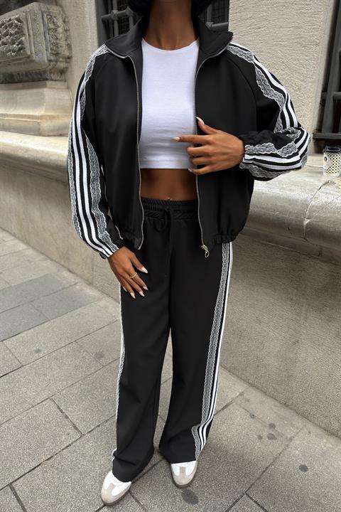 Casual Sport Streetwear Zip Up Set
