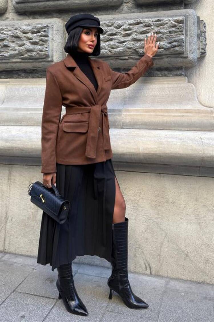 Elegant Single-Breasted Blazer Jacket