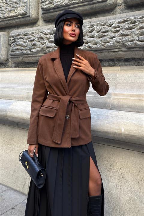 Elegant Single-Breasted Blazer Jacket