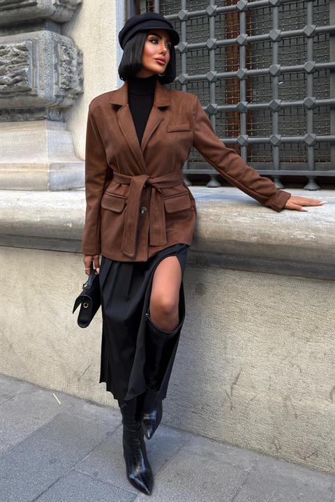 Elegant Single-Breasted Blazer Jacket