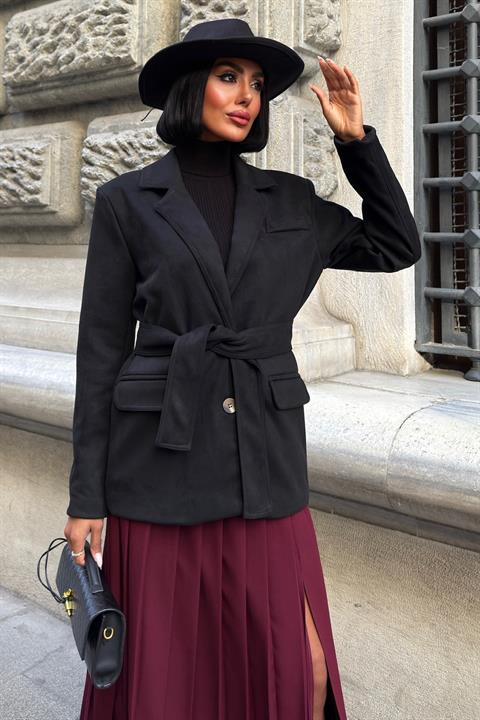 Elegant Single-Breasted Blazer Jacket