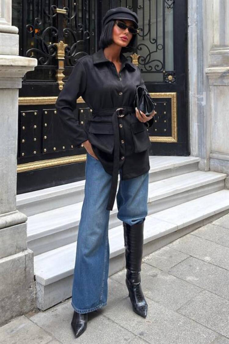 Overshirt Jacket With Flap Pockets