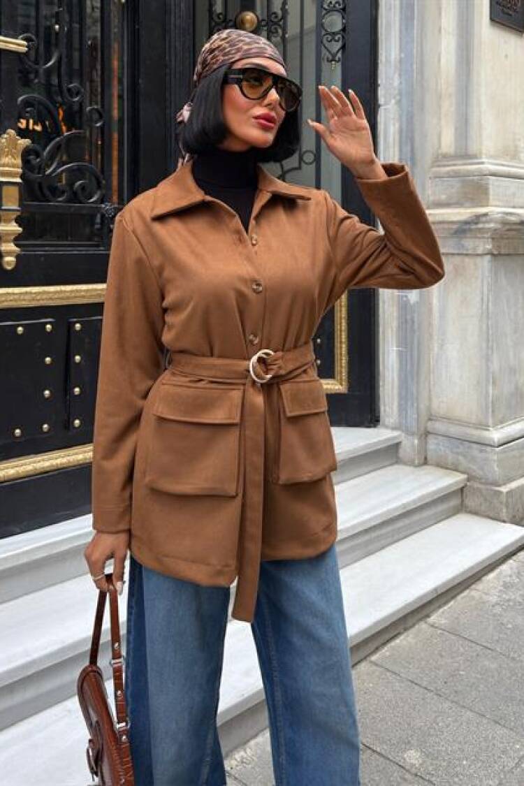 Brown Modest Casual Elegant Jacket