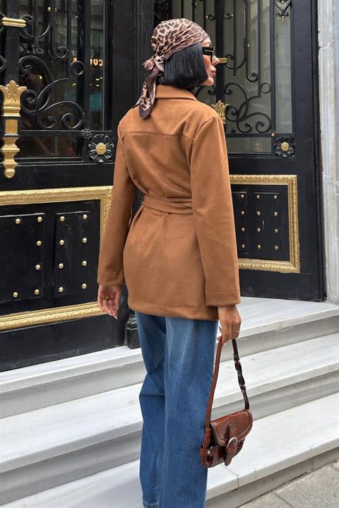 Brown Modest Casual Elegant Jacket