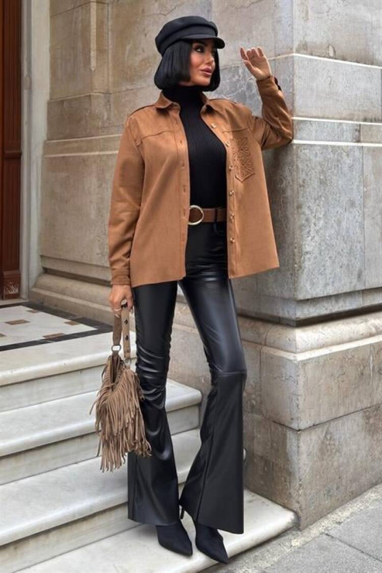 Brown Casual Elegant Streetwear Shirt - Brand: Sobe Istanbul - Women & Kids, Baby Clothes Wholesale - Globality Store