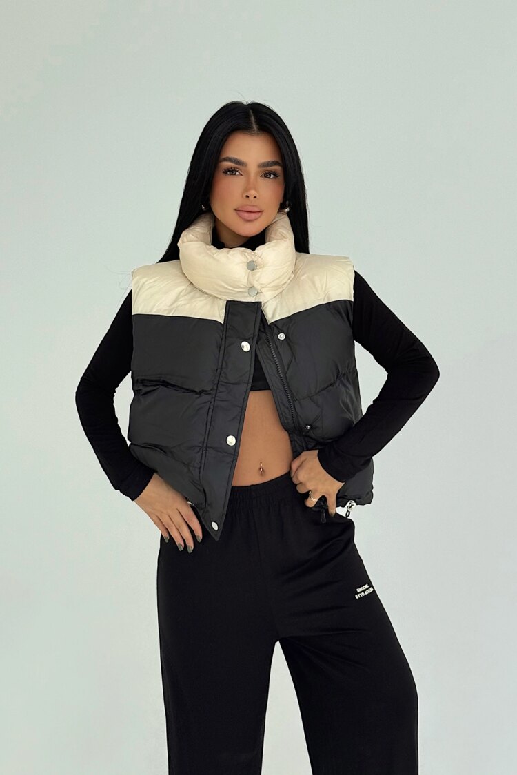 Black Casual Sport Streetwear Vest