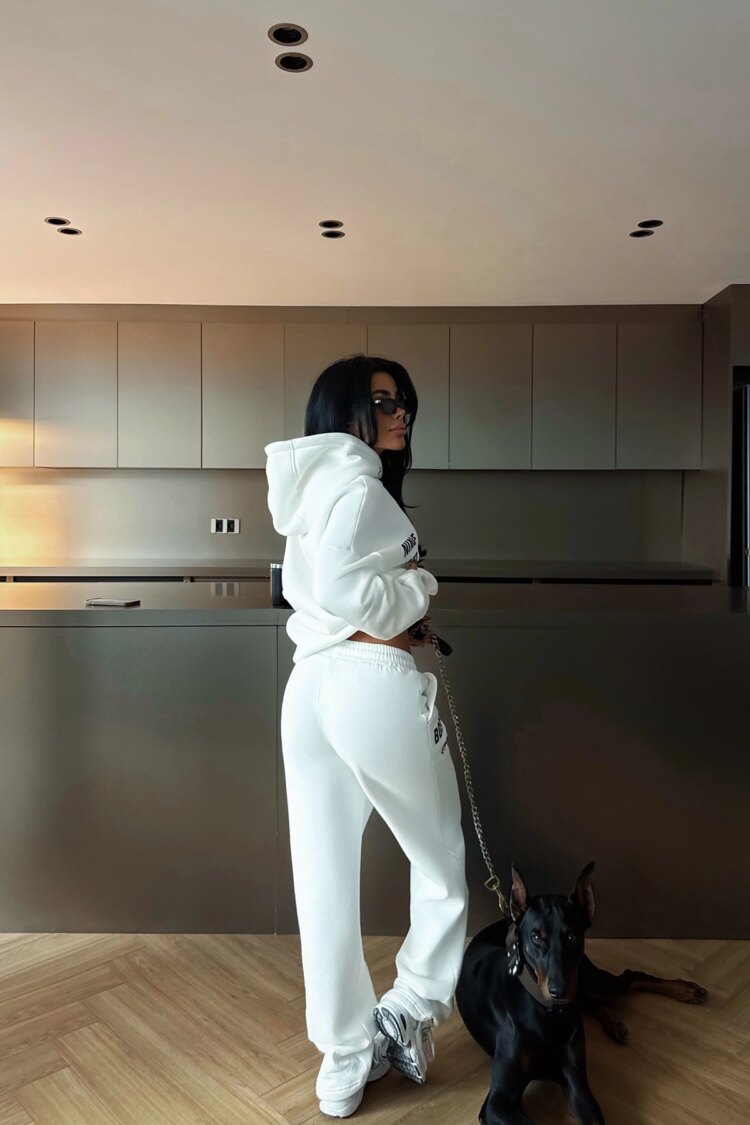 Oversized Casual Suit With Hooded Neck