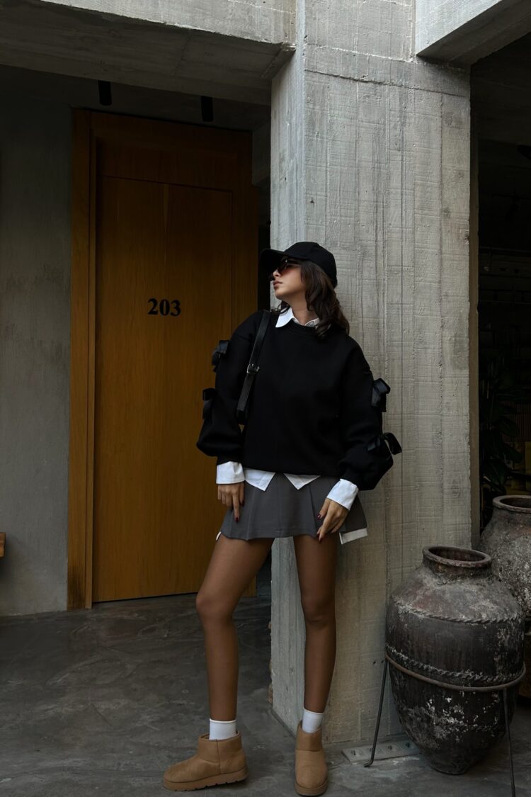 Oversized Fit Crew Neck Sweatshirt