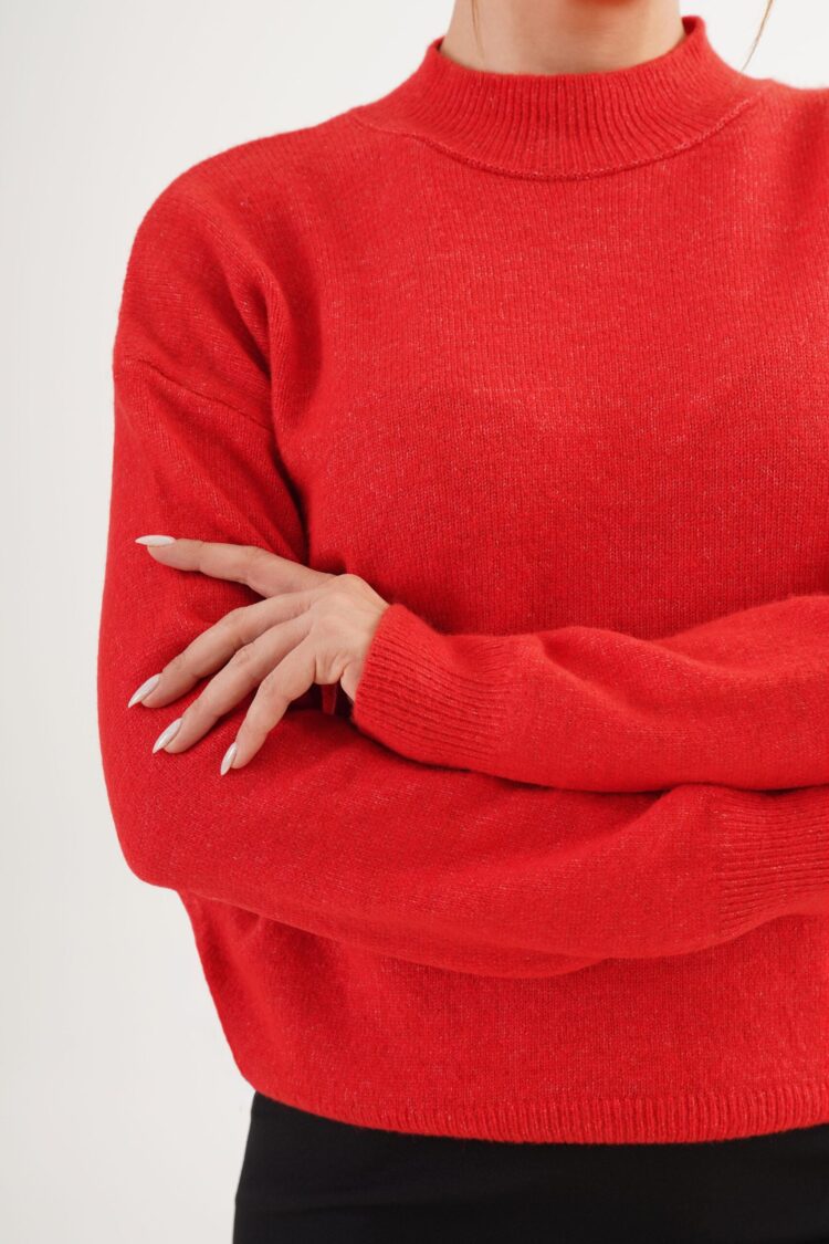 Oversized Fit Sweater With High Neck