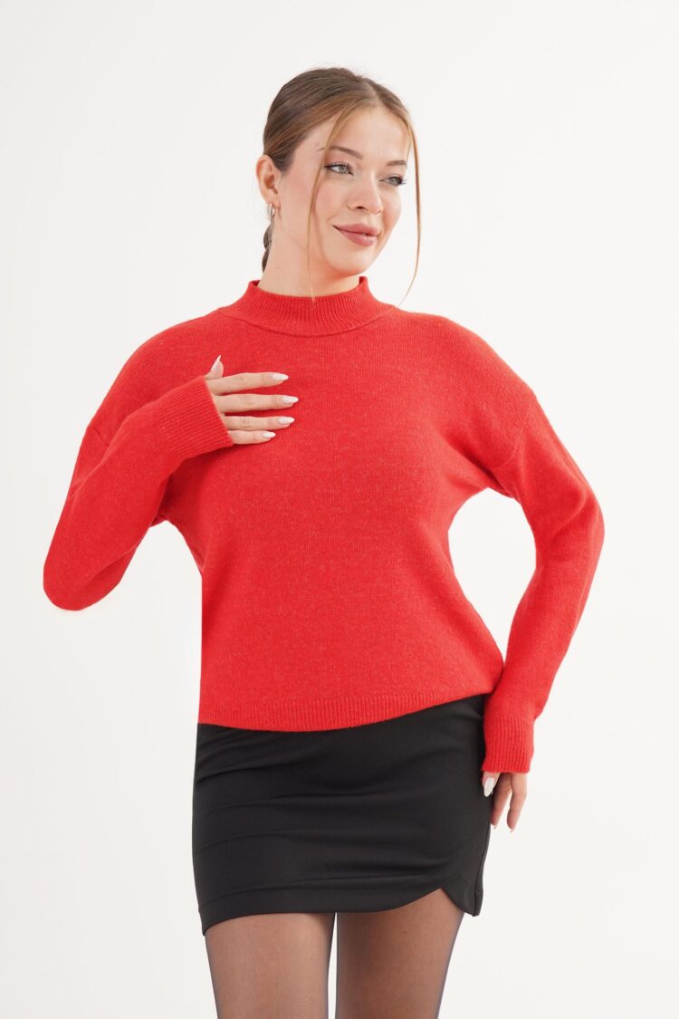 Oversized Fit Sweater With High Neck
