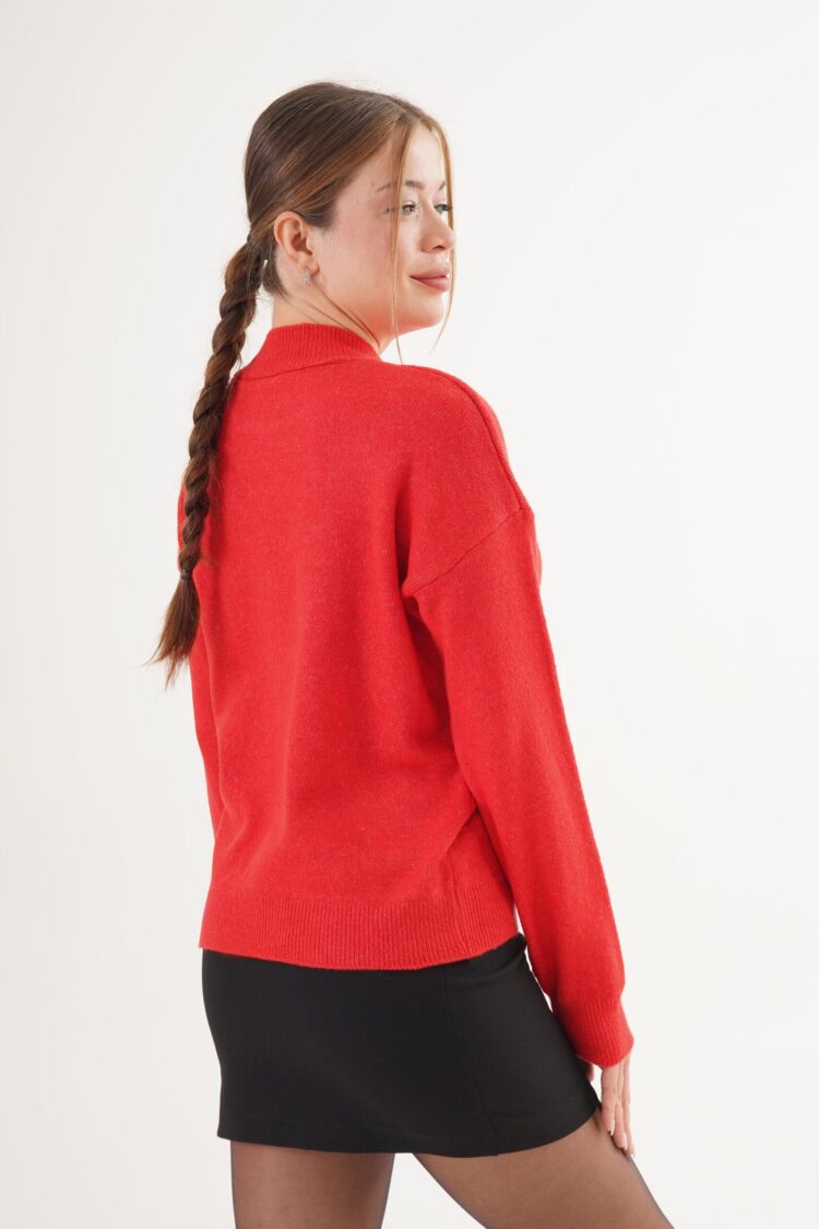 Oversized Fit Sweater With High Neck