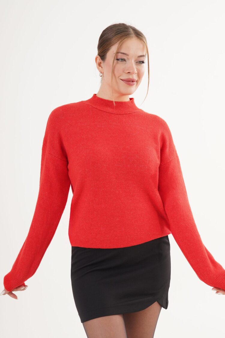 Oversized Fit Sweater With High Neck