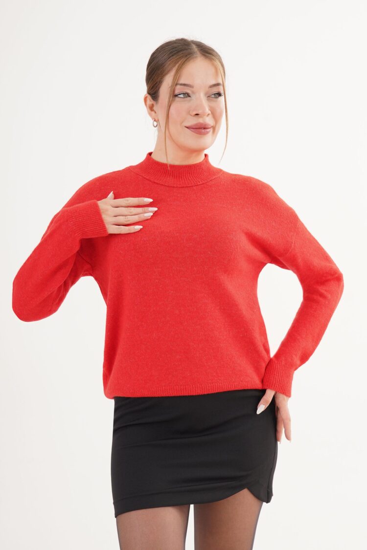 Oversized Fit Sweater With High Neck