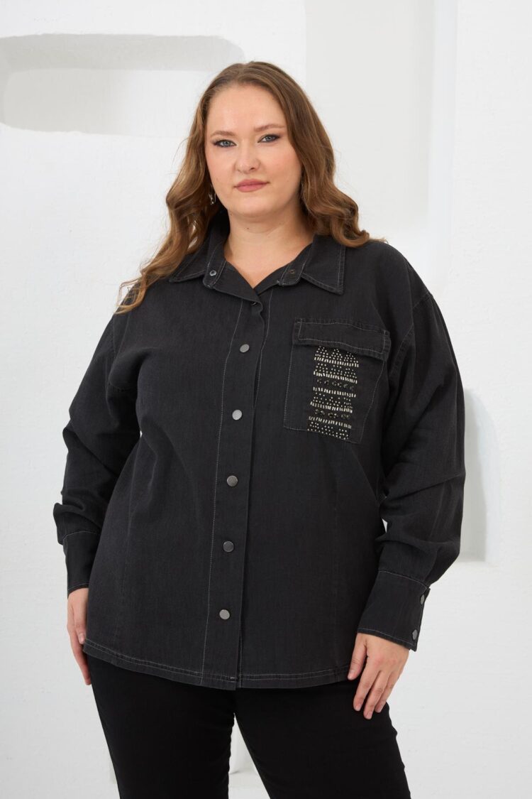 Black Plus Size Casual Streetwear Shirt - Brand: RMG - Women & Kids, Baby Clothes Wholesale - Globality Store