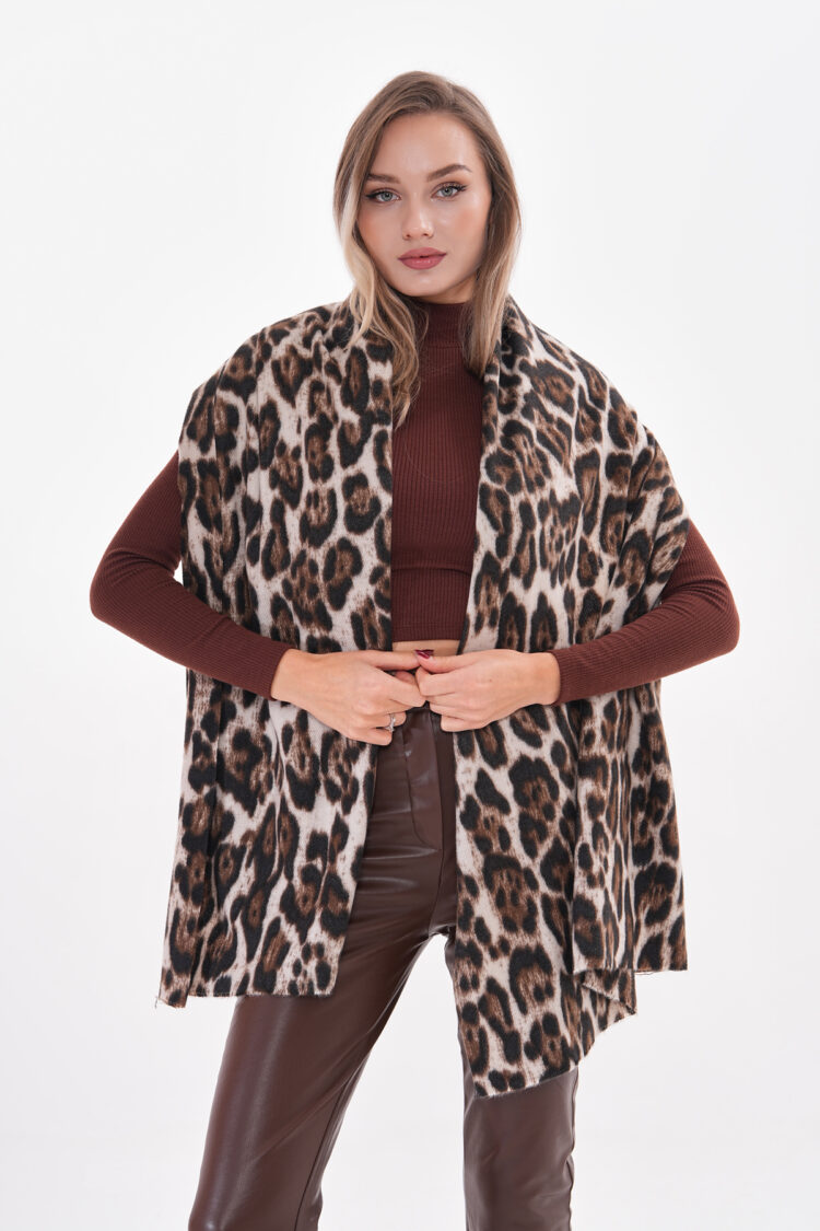 Leopard Print Thick Shawl - Brand: Axesoire - Women & Kids, Baby Clothes Wholesale - Globality Store
