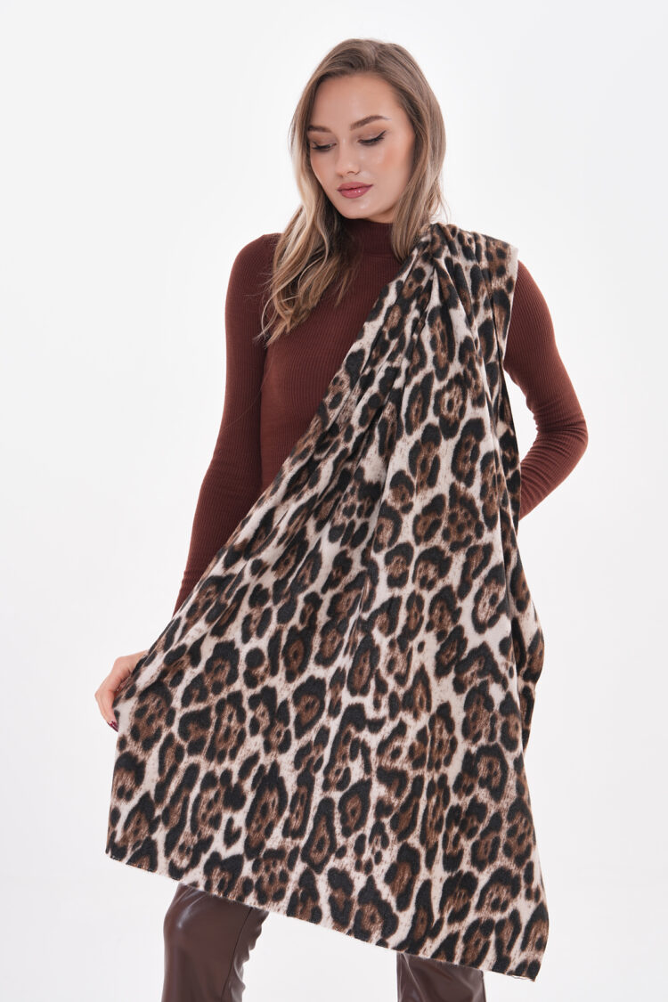 Leopard Print Thick Shawl