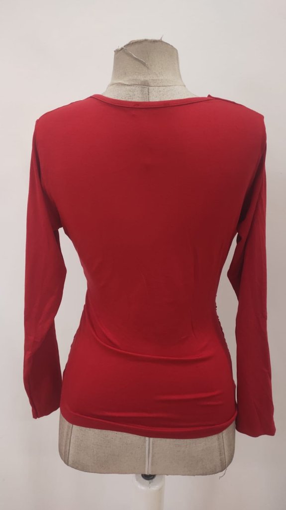 Blouse Slim Fit V-Neck Long Sleeve