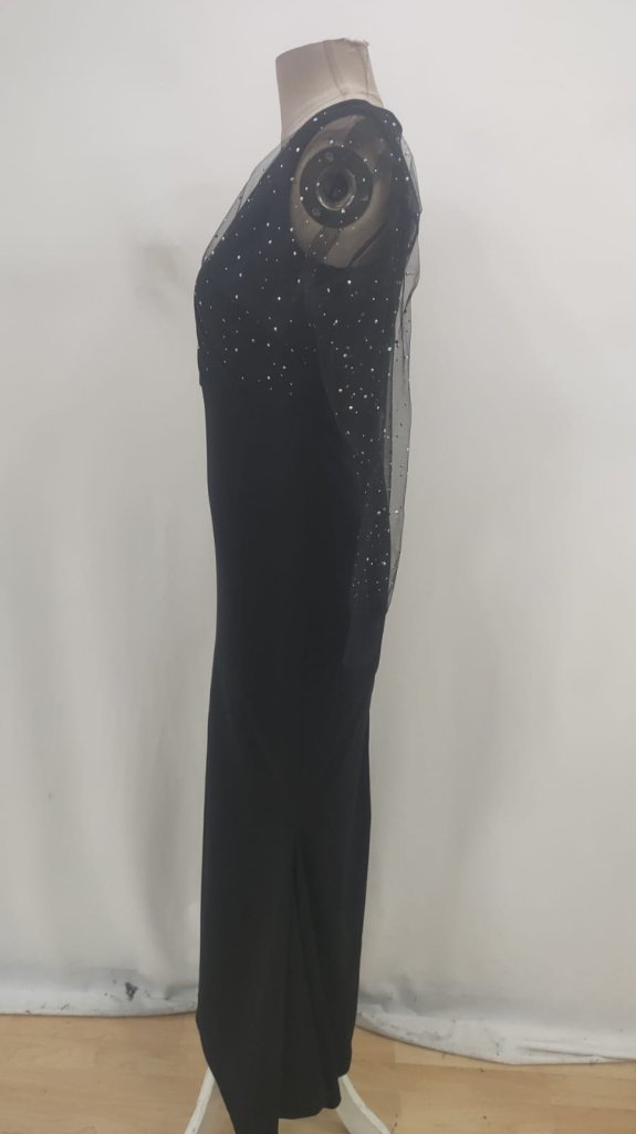 Black Elegant Fit And Flare Dress