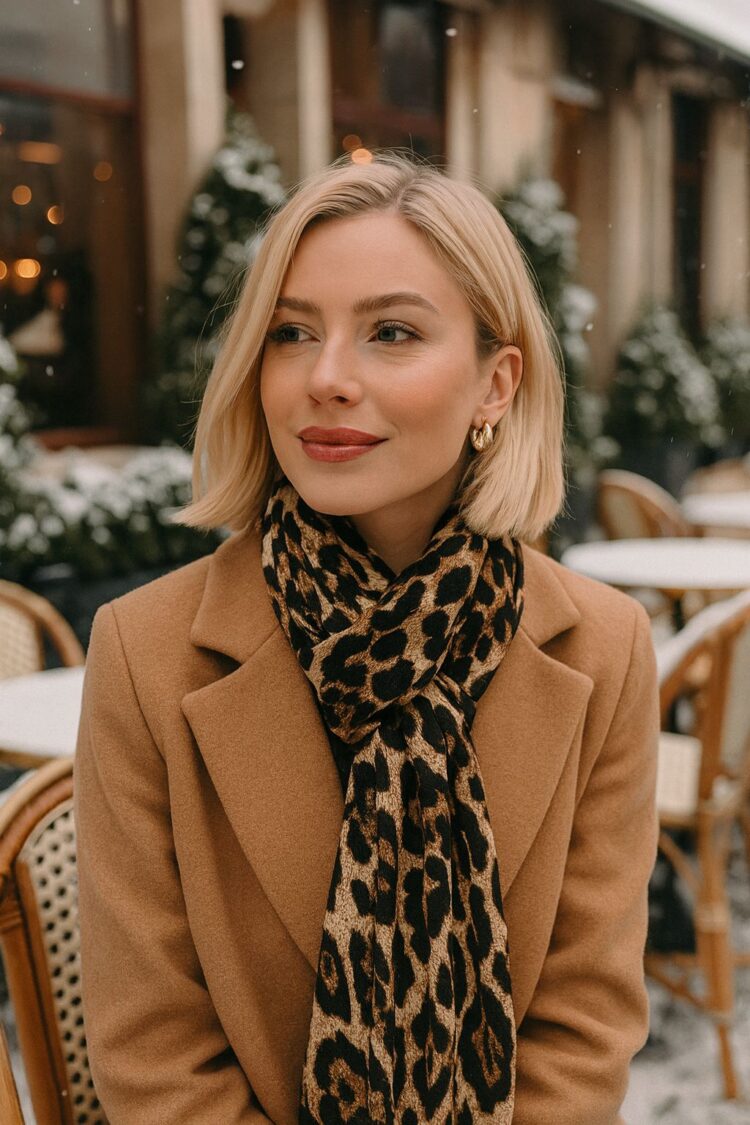 Leopard Print Thick Shawl