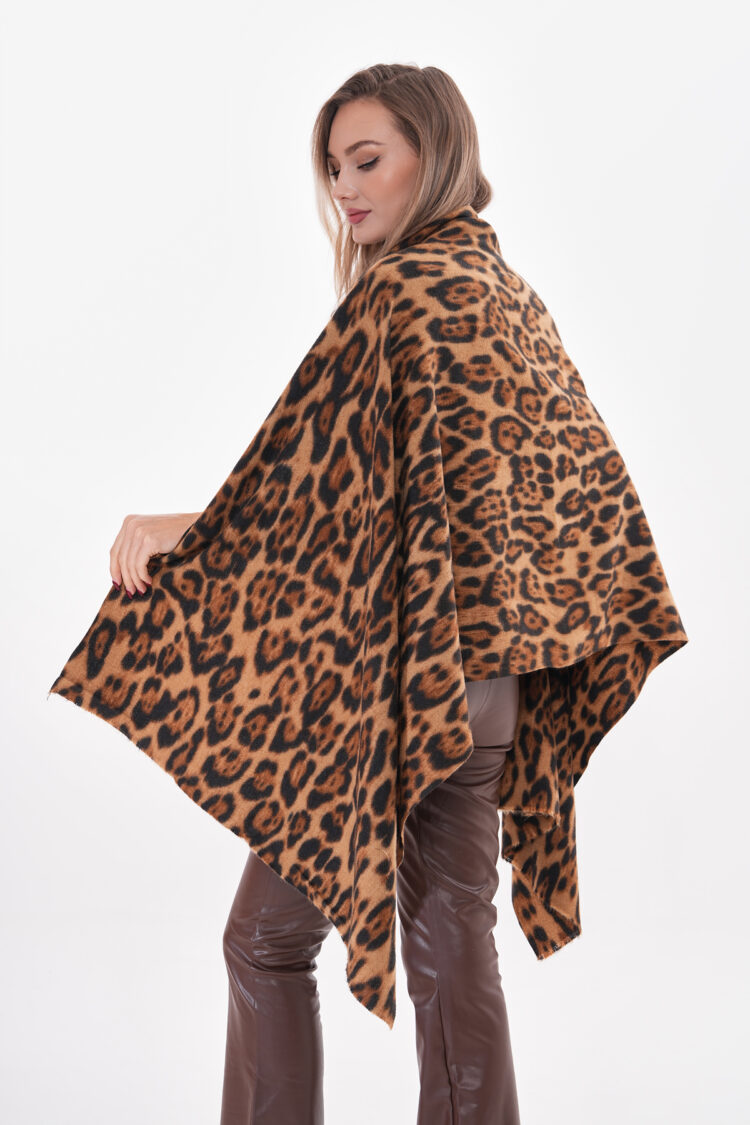 Leopard Print Thick Shawl