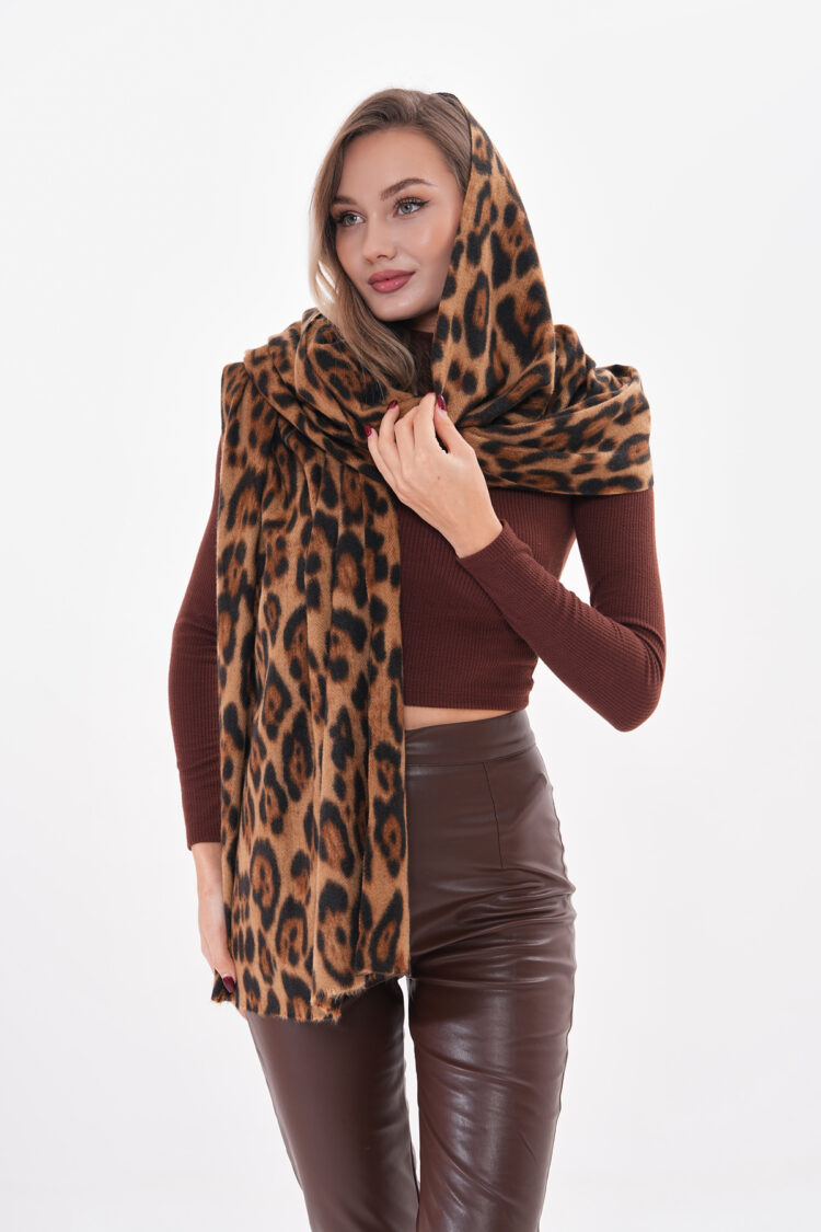 Leopard Print Thick Shawl