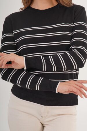 Striped Casual Sweater - Brand: Lustrin - Women & Kids, Baby Clothes Wholesale - Globality Store