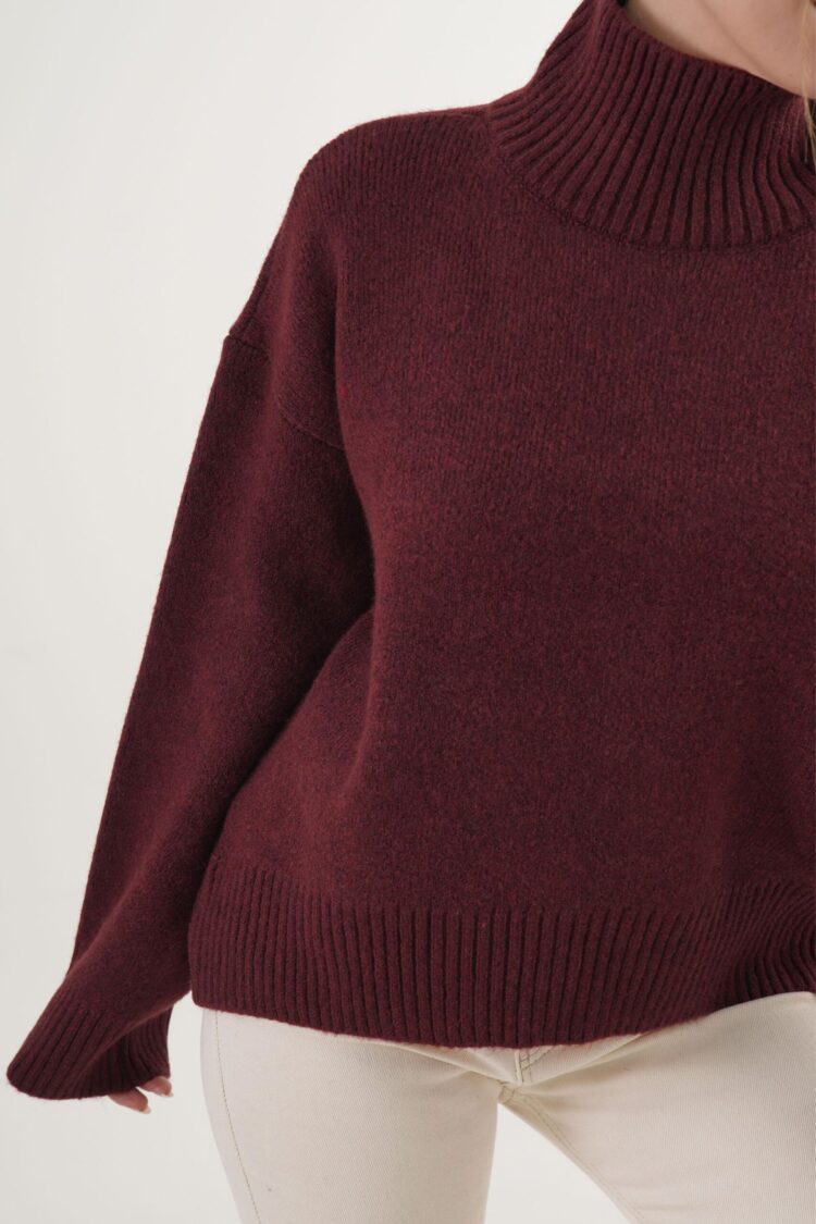 Sweater With Turtle Neck And Oversized Fit