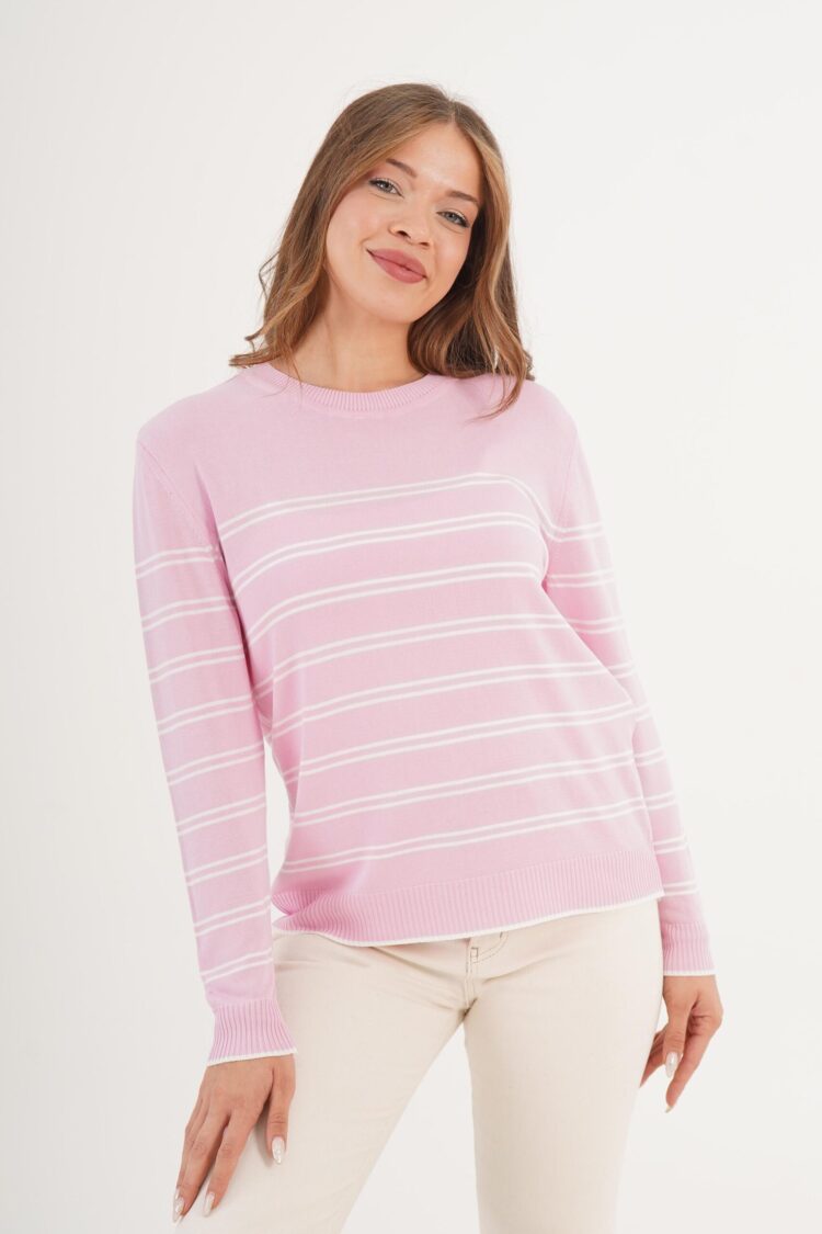 Casual Preppy Striped Sweater