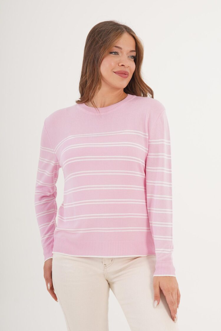 Casual Preppy Striped Sweater