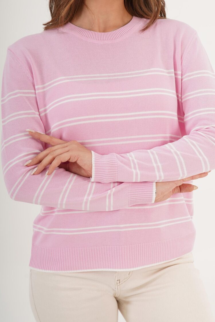 Casual Preppy Striped Sweater