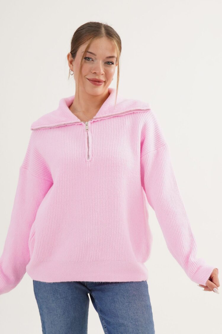 Oversized Fit Casual Sweater With Shawl Collar - Brand: Lustrin - Women & Kids, Baby Clothes Wholesale - Globality Store