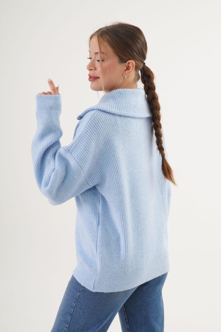 Oversized Fit Shawl Collar Sweater