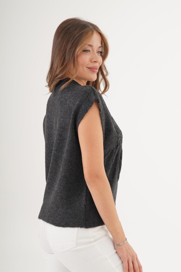 Black Casual Elegant Vest