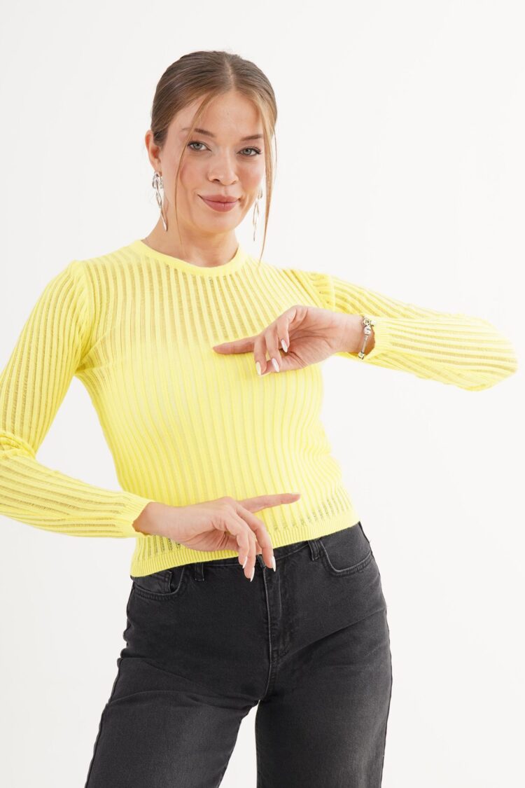 Striped Fitted Bodysuit With Long Sleeves